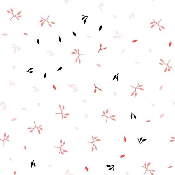 Vecteur Rouge Clair Fond Abstrait Sans Couture Avec Des Feuilles — Image vectorielle