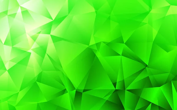 Fondo Vectorial Verde Claro Con Triángulos Gradiente Abstracto Ilustración Con — Vector de stock