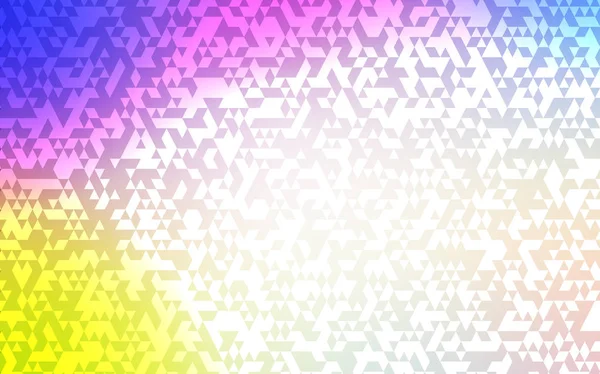 Licht Multicolor Vector Achtergrond Met Driehoeken Glitter Abstracte Illustratie Met — Stockvector