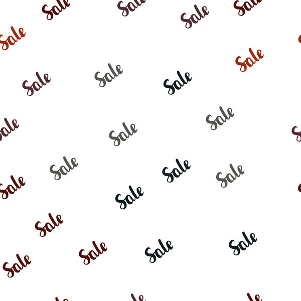 Dark Blue, Red vector seamless background with words of sales. Illustration with signs of sales on abstract template. Template for season sales, shopping ads.