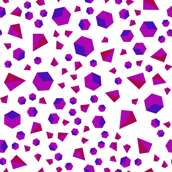 Tmavě Modrá Červená Vektorové Bezešvé Izometrické Kryt Trojúhelníky Obdélníky Ilustrace — Stockový vektor