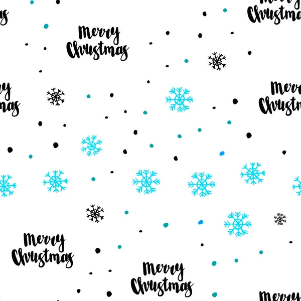 Light Blue Vector Seamless Texture Colored Snowflakes Shining Colorful Illustration — Stock Vector