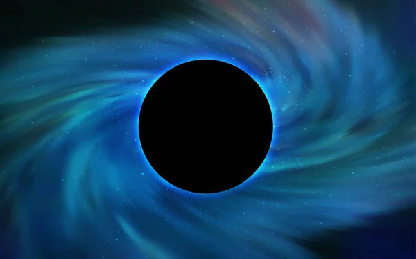 Agencement Vectoriel Bleu Clair Avec Trou Noir Univers Illustration Abstraite — Image vectorielle