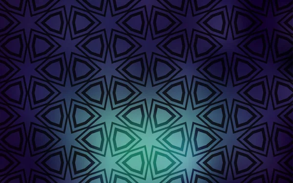 Azul Oscuro Patrón Vectorial Verde Con Estrellas Navideñas Ilustración Abstracta — Archivo Imágenes Vectoriales