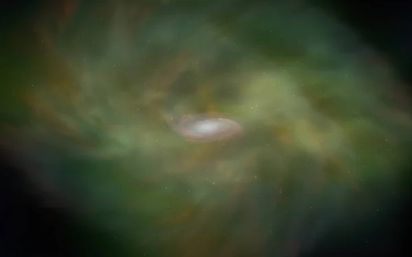Vert Foncé Disposition Vectorielle Jaune Avec Étoiles Cosmiques Étoiles Espace — Image vectorielle