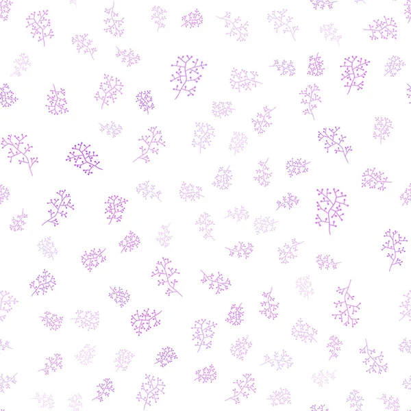 Светло Фиолетовый Розовый Узор Листьями Ветвями Современная Абстрактная Иллюстрация Листьями — стоковый вектор