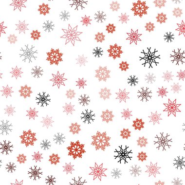 Işık kırmızı vektör buz kar taneleri sorunsuz şablonu. Dekoratif illüstrasyon kar soyut şablonundaki ile parlayan. Kartvizit, Web siteleri için şablon.