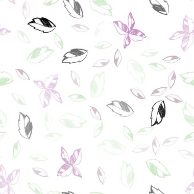 Işık çok renkli vektör yaprak ile Dikişsiz soyut desen. Hint tarzı ile bulanık dekoratif tasarım bırakır. Desen tasarım kumaş, duvar kağıtları.