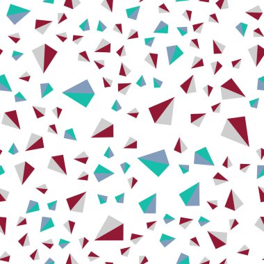 Açık yeşil, kırmızı vektör kesintisiz, izometrik arka plan üçgenler ile. Üçgen doğa tarzı ile güzel illüstrasyon. Desen tasarım kumaş, duvar kağıtları.