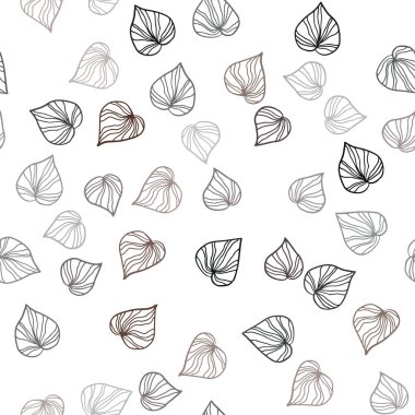 Koyu pembe, sarı yaprakları ile Dikişsiz soyut desen vektör. Dekoratif illüstrasyon soyut şablonundaki karalamalar ile. Duvar kağıdı, kumaş üreticileri için modaya uygun bir tasarım.