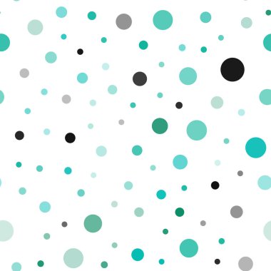 Işık yeşil vektör daire şekilleri ile sorunsuz düzeni. Modern Soyut illüstrasyon renkli su ile bırakır. Tekstil, kumaş, duvar kağıtları için tasarım.