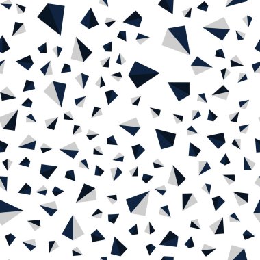 Koyu mavi vektör desen poligonal tarzı ile kesintisiz, izometrik. Üçgenler ile soyut tarzda dekoratif tasarım. Kartvizit, Web siteleri için şablon.
