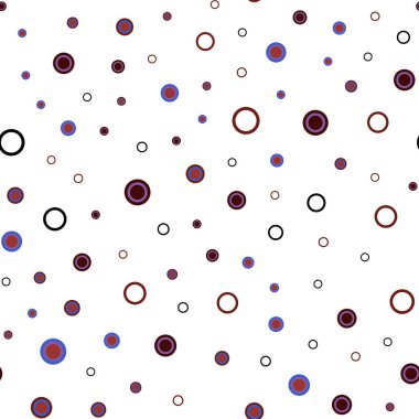 Açık mavi, kırmızı vektör sorunsuz şablon daireler ile. Modern Soyut illüstrasyon renkli su ile bırakır. Desen tasarım kumaş, duvar kağıtları.