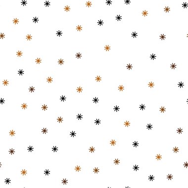 Koyu turuncu vektör buz kar taneleri sorunsuz şablonu. Renkli dekoratif tasarım kar ile xmas tarzında. Desen tasarım kumaş, duvar kağıtları.