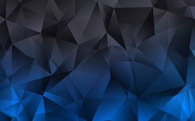 Koyu mavi vektör desen poligonal tarzı. Modern Soyut illüstrasyon renkli üçgenler ile. Şablon arka plan olarak kullanılabilir.