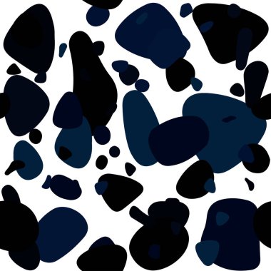 Koyu mavi vektör küreler ile seamless modeli. İllüstrasyon renkli soyut daireler parlayan ayarlanmış. Doku pencere panjur, perdeler için.