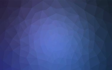 Üçgen düzen parlayan ışık mavi vektör. Gradyan ile poligonal soyut resim. Afiş için tamamen yeni şablon.