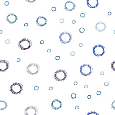 Koyu pembe, mavi daireler ile sorunsuz şablon vektör. Bulanık daireler doğa tarzı ile güzel renkli resimde. Güzel tasarım, iş reklam için.