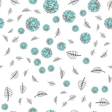 Işık yeşil vektör yaprak, çiçek ile sorunsuz arka plan. Yaprak ve çiçek ile modern soyut resim. Kartvizit, Web siteleri için şablon.