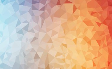 Açık mavi, kırmızı vektör Çokgen soyut düzeni. Çokgen şekilleri ile bir örnek. Desen için bir marka kitabın zemin.