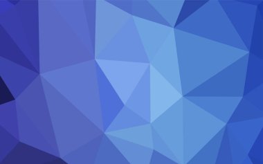 Üçgen düzen parlayan ışık mavi vektör. Gradyan ile poligonal soyut resim. İşiniz için yeni tasarım.