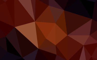 Koyu Turuncu vektör eğimli şablon. Zarif üçgenleri olan soyut çizimler. Web siteniz için çokgen tasarım.