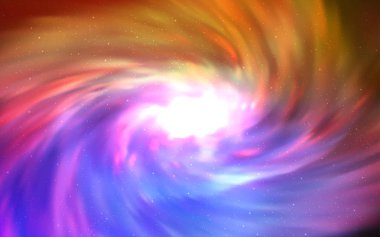 Hafif pembe, sarı vektör desen ile gece gökyüzünde yıldızlar. Bulanık arka plan gradyan ile üzerinde alan yıldız. Desen fütüristik reklam, kitapçıklar için.