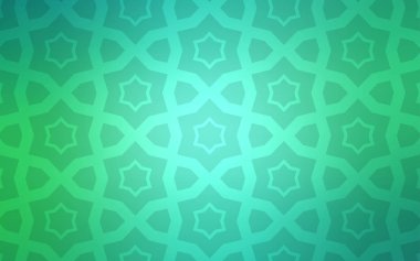 Gökyüzü yıldızlarla ışık yeşil vektör şablonu. Bulanık arka plan gradyan ile üzerinde yıldız. Hediye sarma deseni.