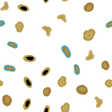 Açık mavi, sarı vektör sorunsuz arka plan ile bubbles. Bulanık daireler doğa tarzı ile güzel renkli resimde. Desen için modaya uygun Kumaş, duvar kağıtları.