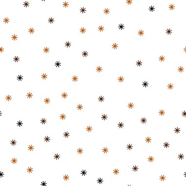 Koyu turuncu vektör buz kar taneleri sorunsuz şablonu. Renkli dekoratif tasarım kar ile xmas tarzında. Desen tasarım kumaş, duvar kağıtları.