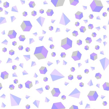 Pembe ışık, dikdörtgen, üçgen ile vektör kesintisiz, izometrik düzeni mavi. İllüstrasyon renkli üçgenler, kareler dizi. Tekstil, kumaş, duvar kağıtları için tasarım.