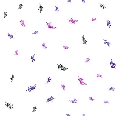 Mor ışık, vektör sorunsuz zarif desen yaprakları ile pembe. Hint tarzı ile bulanık dekoratif tasarım bırakır. Duvar kağıdı, kumaş üreticileri için modaya uygun bir tasarım.