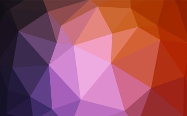 Koyu pembe, kırmızı üçgen mozaik şablon vektör. Noktalı resim stili üçgenler ile yaratıcı çizimde. İş tasarımınız için yeni stil.