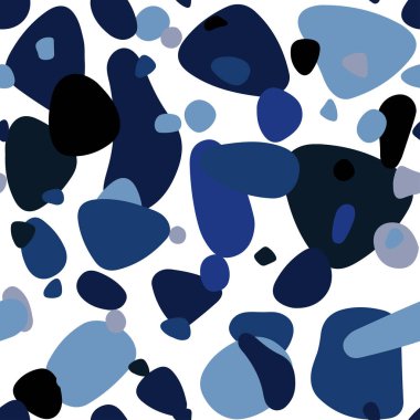 Koyu pembe, mavi daire şekilleriyle birlikte sorunsuz düzen vektör. Bulanık damla Glitter soyut Illustration yağmur. Desen için modaya uygun Kumaş, duvar kağıtları.