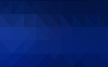 Koyu mavi soyut poligonal desen vektör. Üçgenler ile renkli resimde parlayan. İşiniz için yeni tasarım.