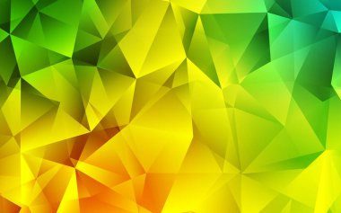 Açık yeşil, sarı vektör desen poligonal tarzı. Üçgen doğa tarzı ile güzel illüstrasyon. En iyi tasarım, reklam, poster, afiş için.