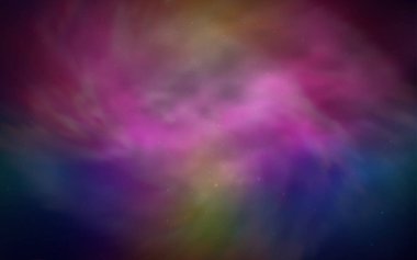 Samanyolu yıldızlı koyu renkli vektör dokusu. Parlak astronomik yıldızlı parlak renkli çizimler. Astronomi web siteleri için desen.