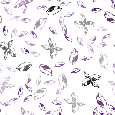 Koyu mor yaprakları ile sorunsuz soyut tasarım vektör. Bulanık tarzı ile yaratıcı şekilde bırakır. Tekstil, kumaş, duvar kağıtları için tasarım.