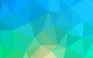 Açık mavi, vektör soyut mozaik zemin yeşil. Renkli resimde üçgenler ile soyut tarzda. Web siteniz için yeni bir doku.