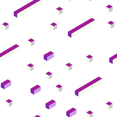 Hafif pembe, mavi vektör kesintisiz, izometrik arka plan dikdörtgenler ile. Dikdörtgenler ile soyut degrade illüstrasyon. Desen için modaya uygun Kumaş, duvar kağıtları.