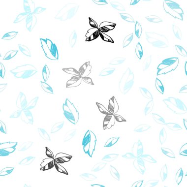 Açık mavi, yeşil yaprakları ile sorunsuz doğal sanat vektör. gradyan ile zarif doğal desen yapraklarda. Kartvizit, Web siteleri için şablon.