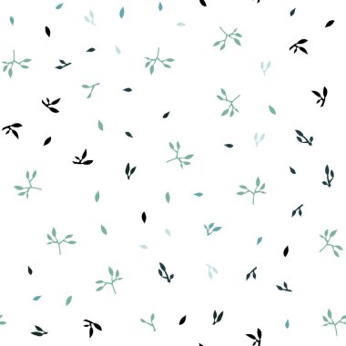 Açık mavi, yeşil vektör sorunsuz doğal arka plan yaprakları ile. Bulanık tarzı ile yeni renkli resimde bırakır. Kartvizit, Web siteleri için şablon.