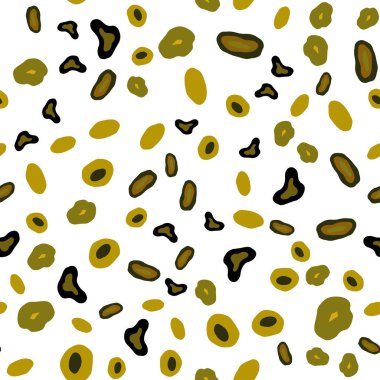 Koyu yeşil, sarı kabarcıkları ile sorunsuz arka plan vektör. Kabarcıkları ile soyut tarzda bulanık dekoratif tasarım. Duvar kağıdı, kumaş üreticileri için modaya uygun bir tasarım.