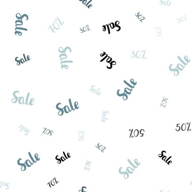 Koyu mavi vektör satış fiyatları 30, 50, %70 sorunsuz doku. Soyut illüstrasyon renkli gradyan sembolleri satış ile. Mega promosyonlar için fon indirimler.