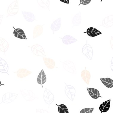 Işık çok renkli vektör yaprak ile seamless zarif modeli. Parlayan illüstrasyon karalama stilinde yaprakları ile renkli. Duvar kağıdı, kumaş üreticileri için modaya uygun bir tasarım.