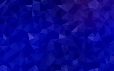 Koyu mavi vektör soyut mozaik desen. Gradyan ile zarif parlak poligonal illüstrasyon. İşiniz için en iyi üçgen tasarım.