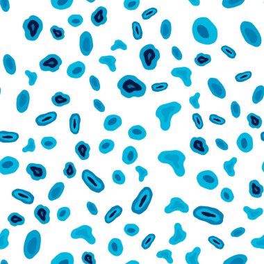 Koyu mavi vektör disklerle sorunsuz doku. Bulanık damla Glitter soyut Illustration yağmur. Tekstil, kumaş, duvar kağıtları için tasarım.