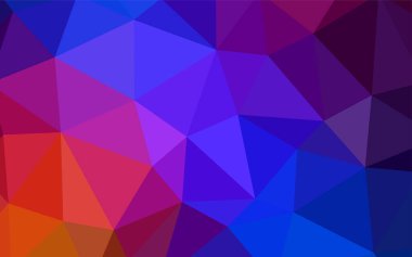 Açık mavi, kırmızı vektör soyut poligonal şablonu. Üçgenler ile renkli resimde parlayan. Marka kitap için yeni şablon.