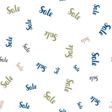 Açık mavi, vektör seamless modeli satış işaretleri sarı. Yüzde renkli dizi basit tarzda imzalar. İşletme reklamları, reklam için tasarım.