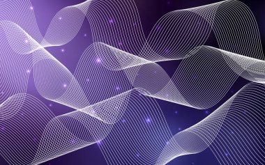 Xmas konfeti ile koyu mor vektör arka plan. Güzel renkli illüstrasyon kutlama tarzı kurdele ile. Desen için Doğum günü hediyeleri, tebrikler kullanılabilir.